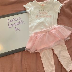 6 month Carters outfit, “Daddy’s Little Princess”